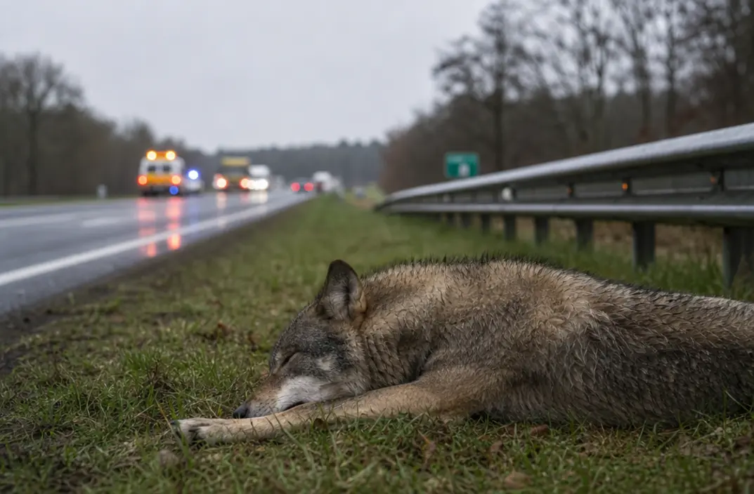 Wolf bij Leusden overleden na aanrijding op de A28