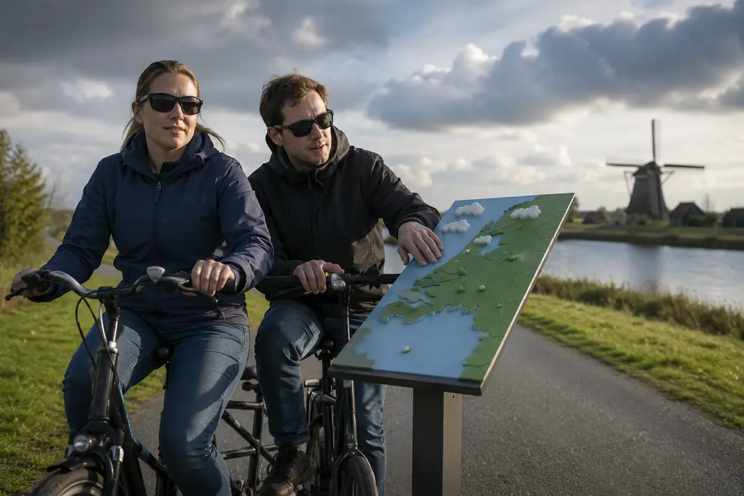 Nieuwe voelbare kaart ondersteunt visueel beperkten bij oriënteren tijdens tandemtocht
